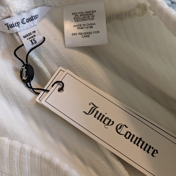 NWT - Juicy Couture White Velour Sweatpants - Picture 6 of 13
